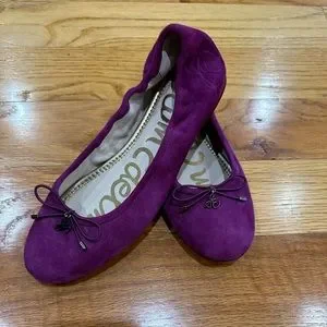 Purple Suede Sam Edelman Ballet Shoes